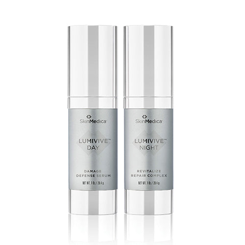 LUMIVIVE™ Day Defense Serum and LUMIVIVE™ Night Revitalize Complex by SkinMedica®